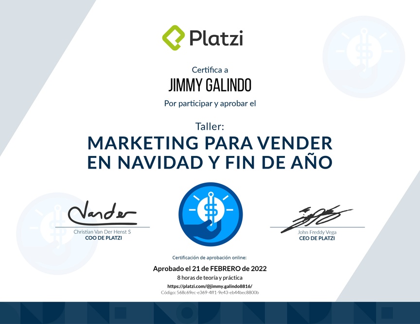 Diploma de Taller: Marketing para Vender en Navidad y Fin de Año