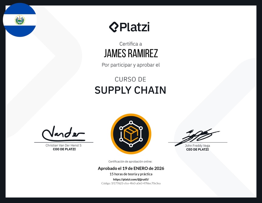Diploma del Curso de Supply Chain