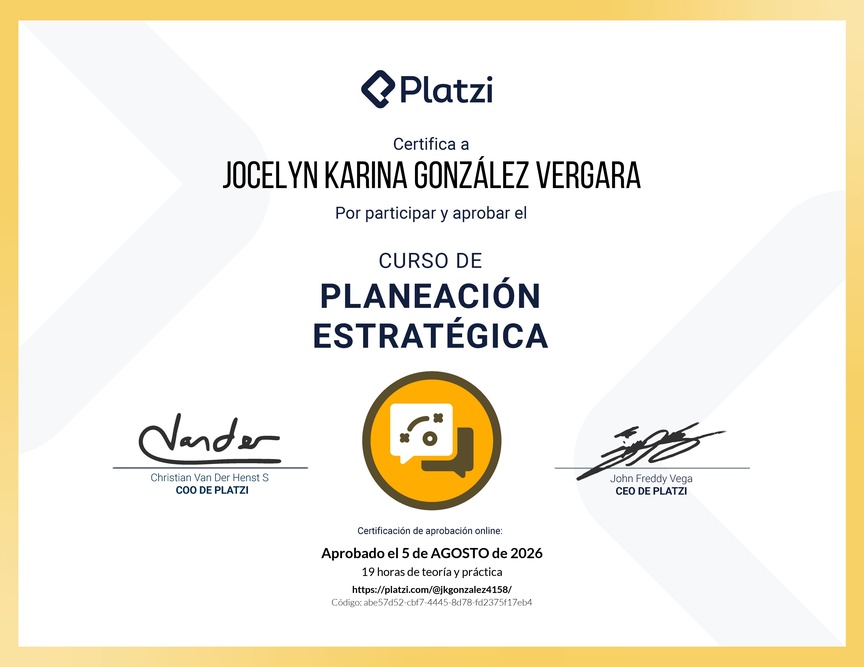 Diploma del Curso de Planeación Estratégica