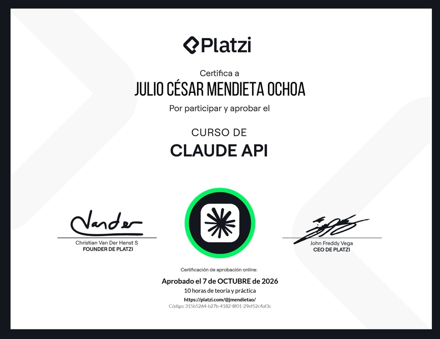 Diploma del Curso de Claude API