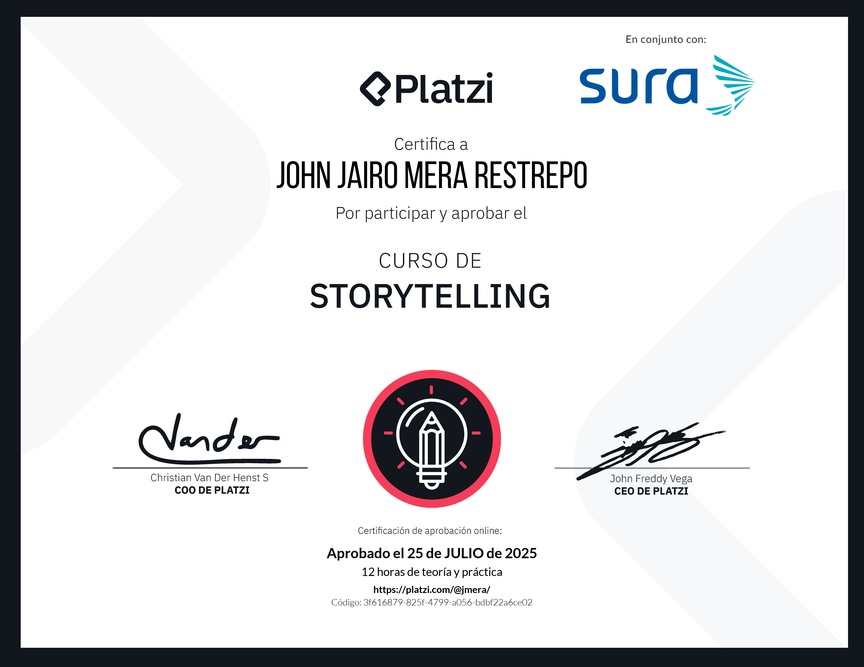 Diploma del Curso de Storytelling