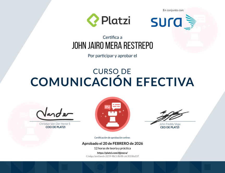 Diploma de Audiocurso de Comunicación Efectiva