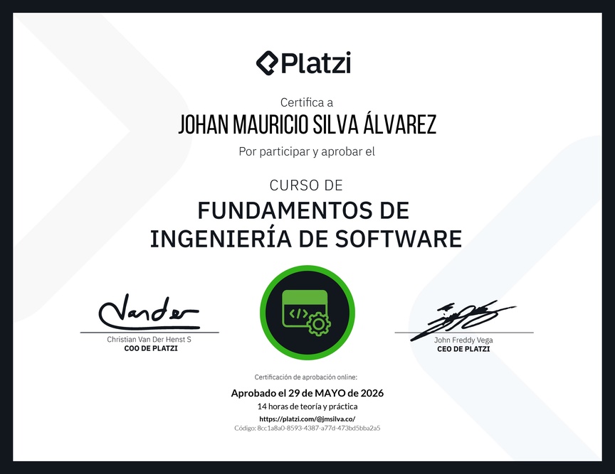 Diploma del Curso de Fundamentos de Ingeniería de Software