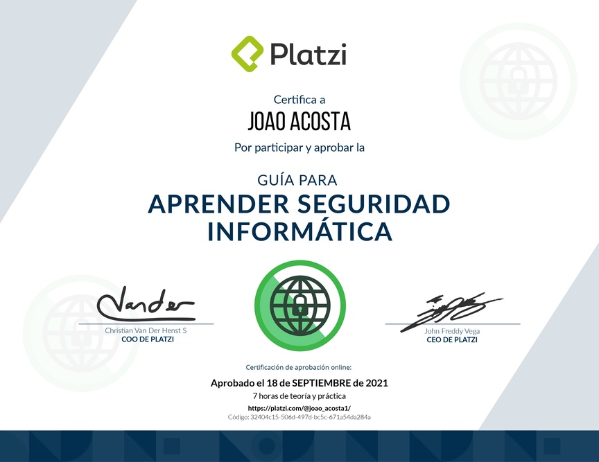 Diploma de Guía para Aprender Seguridad Informática