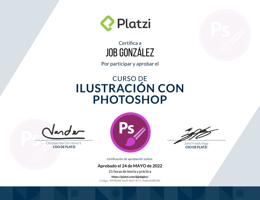 Diploma del Curso de Ilustración con Photoshop