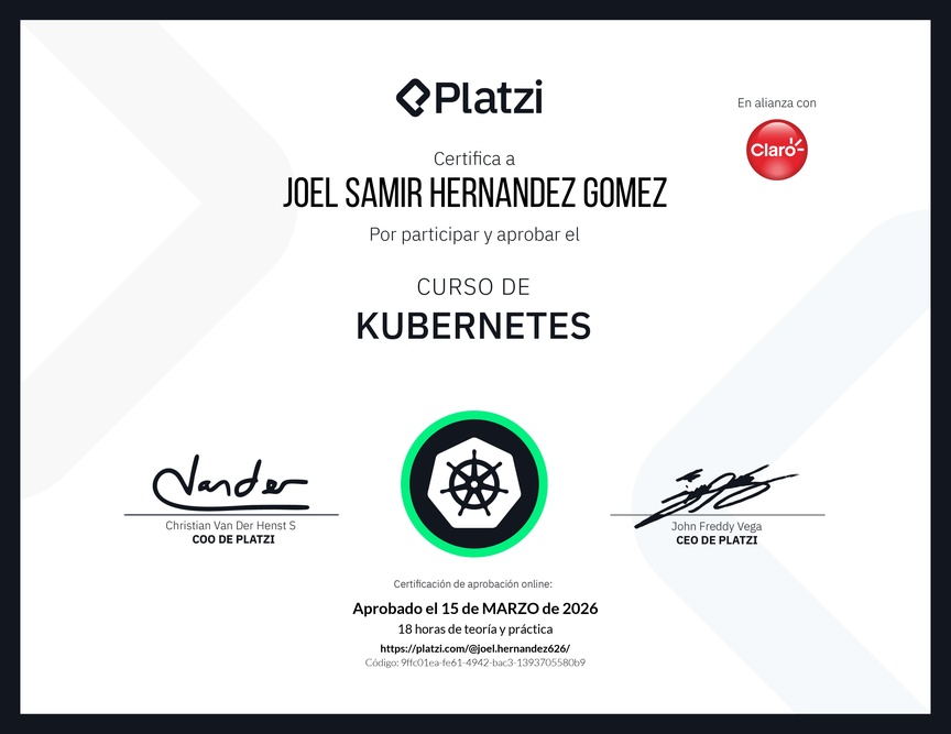 Diploma del Curso de Kubernetes