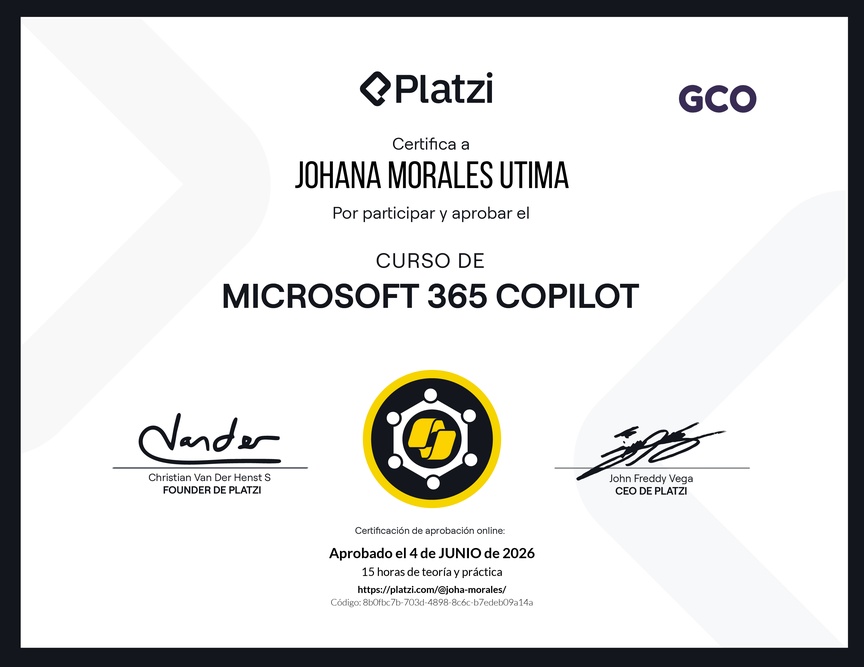 Diploma del Curso de Microsoft 365 Copilot