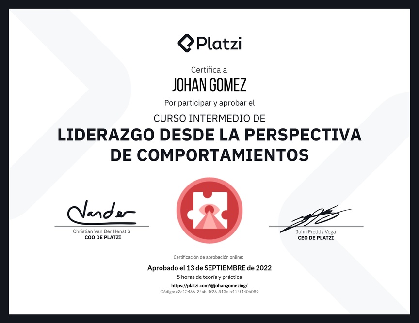 Diploma del Curso Intermedio de Liderazgo: Identifica los Tipos de Liderazgo