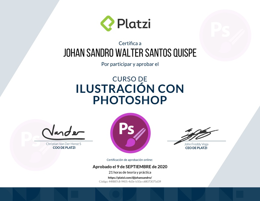 Diploma del Curso de Ilustración con Photoshop