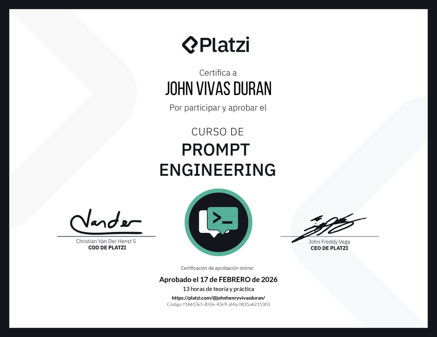Diploma del Curso de Prompt Engineering