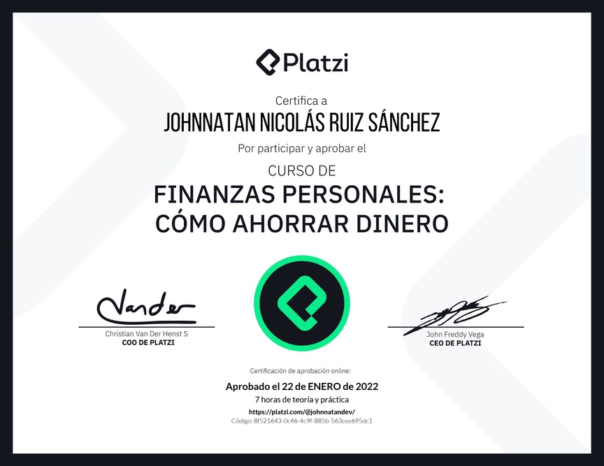 Diploma del Curso de Estrategias de Ahorro y Planificación Financiera