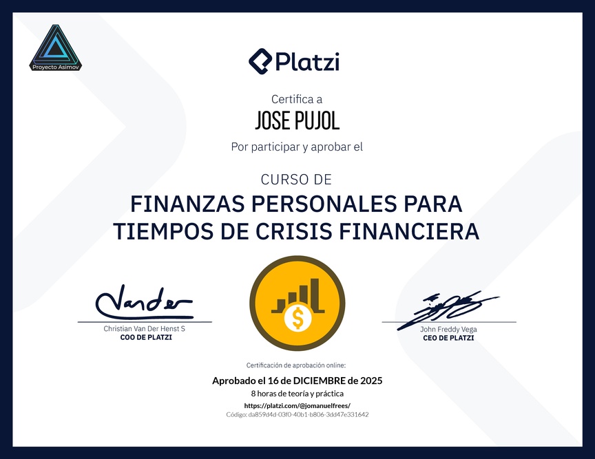 Diploma del Curso de Inteligencia Financiera