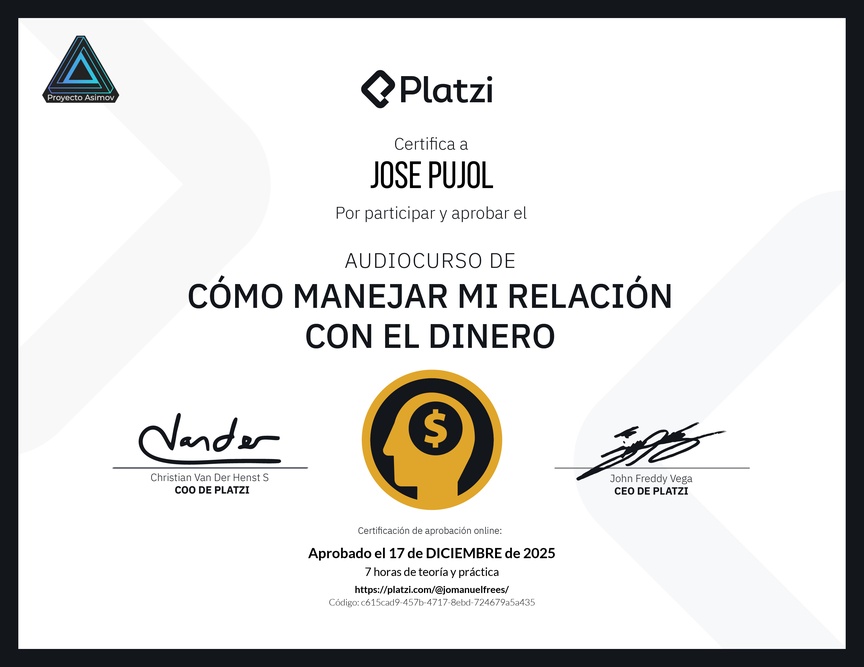 Diploma del Curso de Estrategias Financieras personales