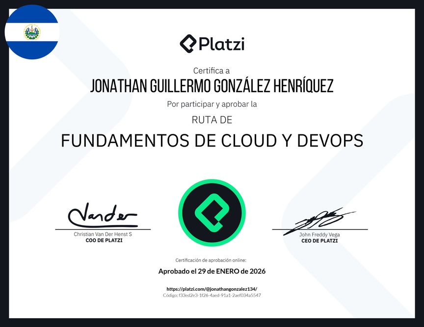 Diploma de la Ruta de Aprendizaje de Fundamentos de Cloud y DevOps