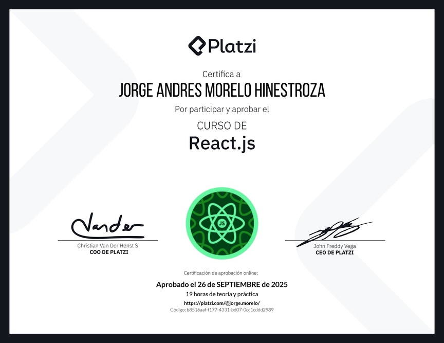 Diploma del Curso de React.js