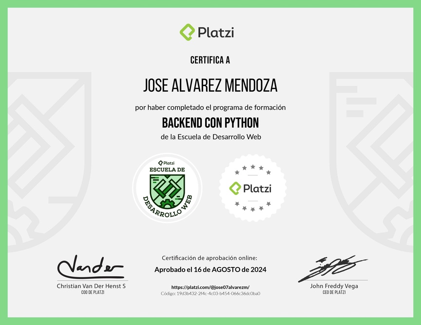 Diploma de la Ruta de Aprendizaje de Python: De Cero a Experto
