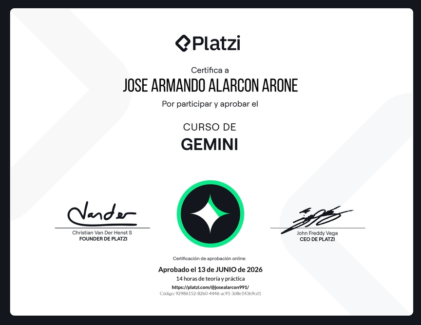 Diploma del Curso de Gemini