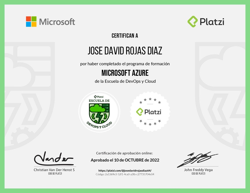 Diploma de la Ruta de Aprendizaje de Microsoft Azure