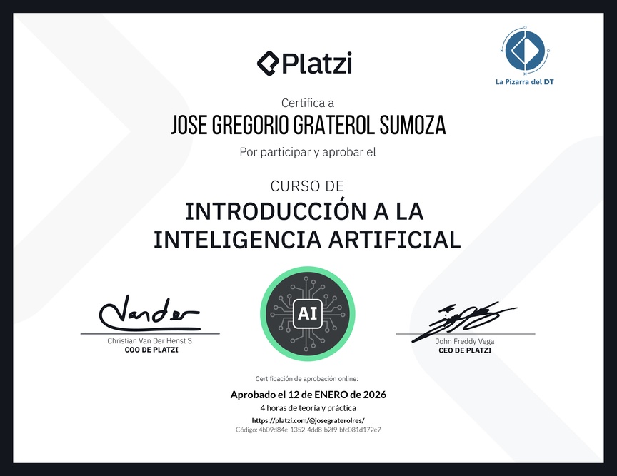 Diploma del Curso Gratis de Introducción a la Inteligencia Artificial