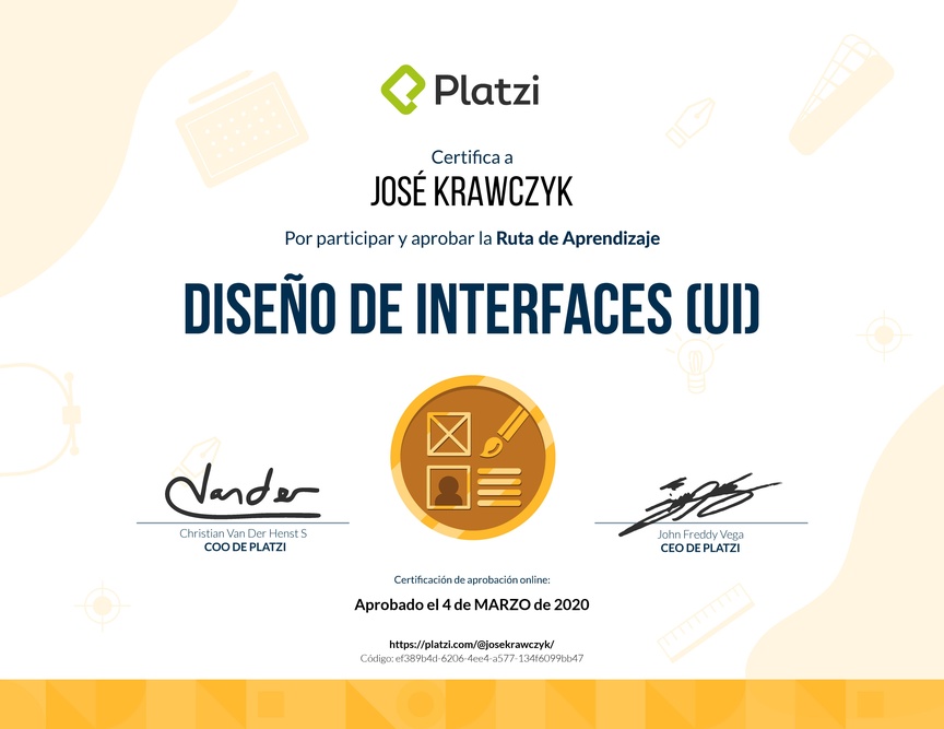 Diploma de la Ruta de Aprendizaje de Diseño de Interfaces (UI)