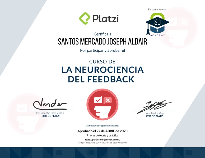 Diploma de Audiocurso sobre la Neurociencia del Feedback
