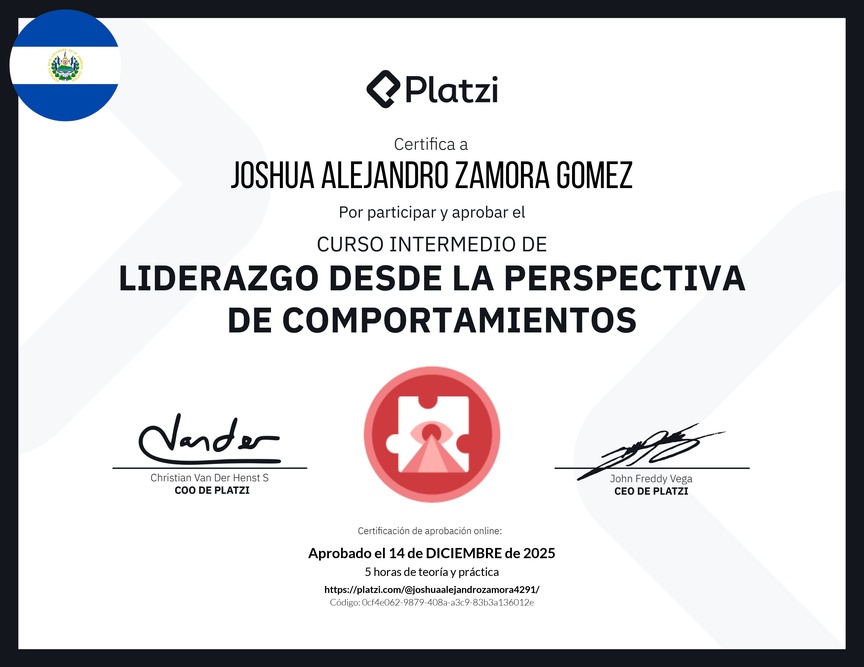 Diploma del Curso Intermedio de Liderazgo: Identifica los Tipos de Liderazgo