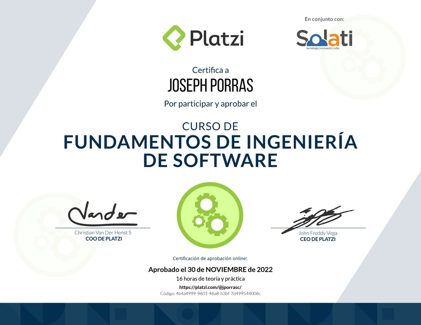 Diploma de Fundamentos de Ingeniería de Software