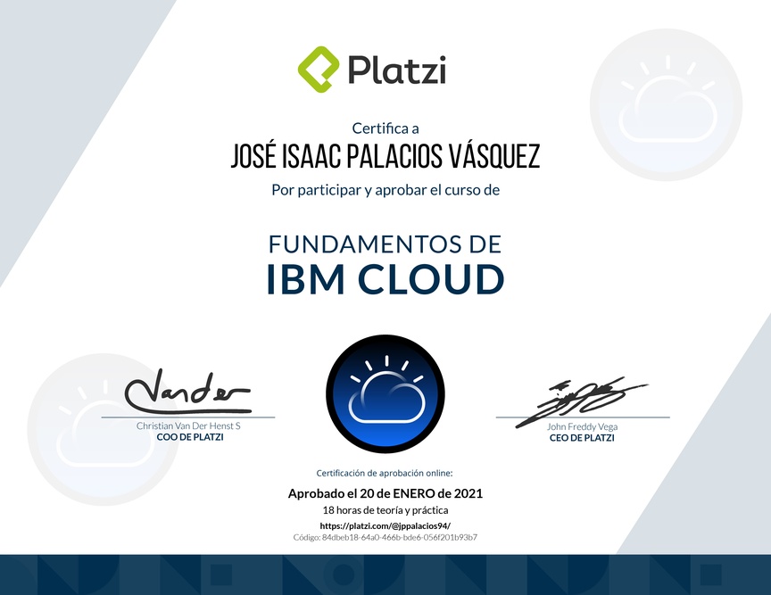 Diploma de Fundamentos de IBM Cloud