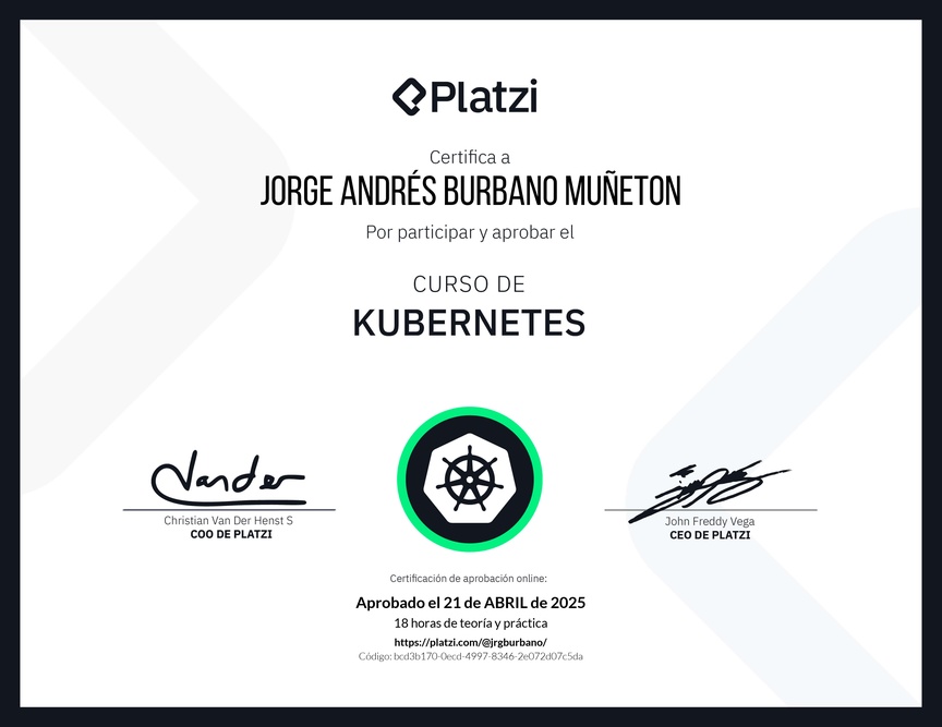 Diploma del Curso de Kubernetes