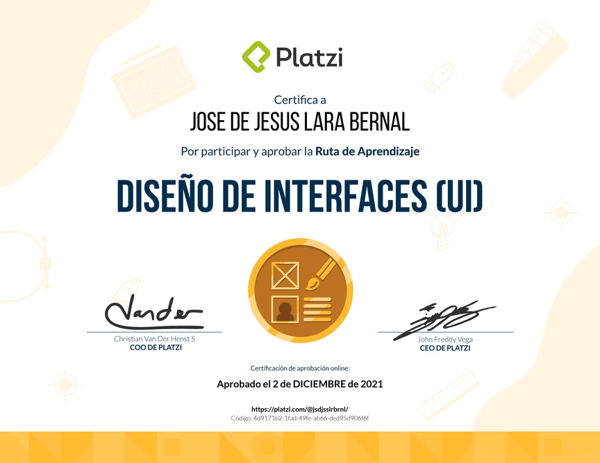 Diploma de la Ruta de Aprendizaje de Diseño de Interfaces (UI)