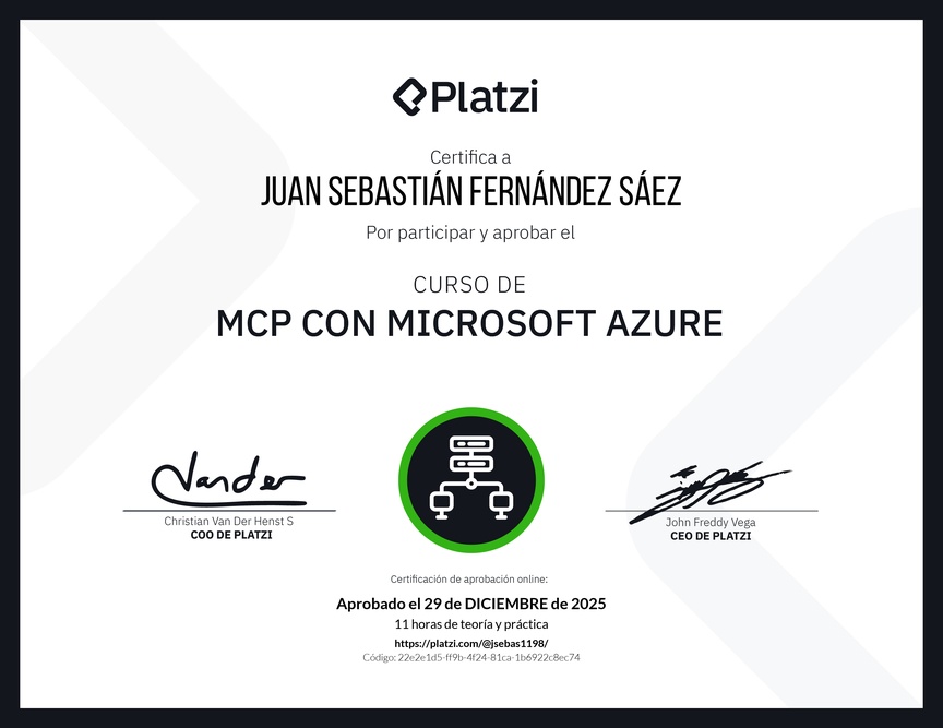 Diploma del Curso de MCP con Microsoft Azure