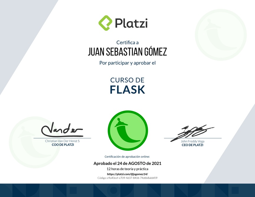 Diploma del Curso de Flask