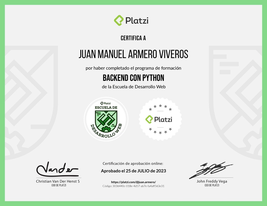 Diploma de la Ruta de Aprendizaje de Python: De Cero a Experto