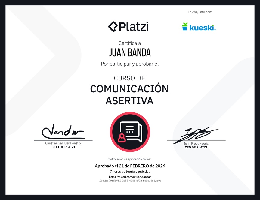 Diploma del Curso de Comunicación Asertiva