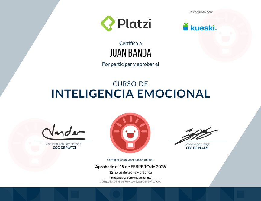 Diploma del Curso de Inteligencia Emocional