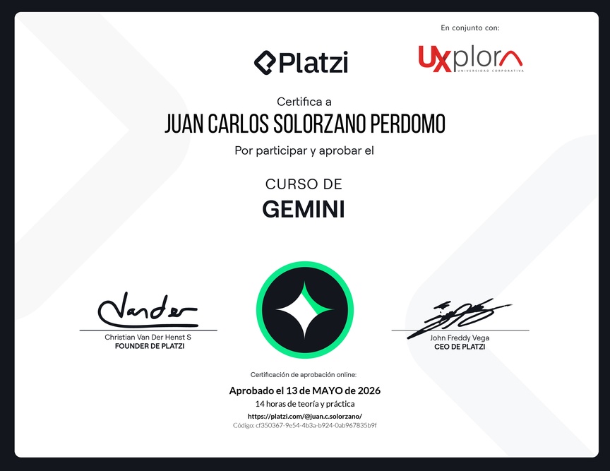 Diploma del Curso de Gemini