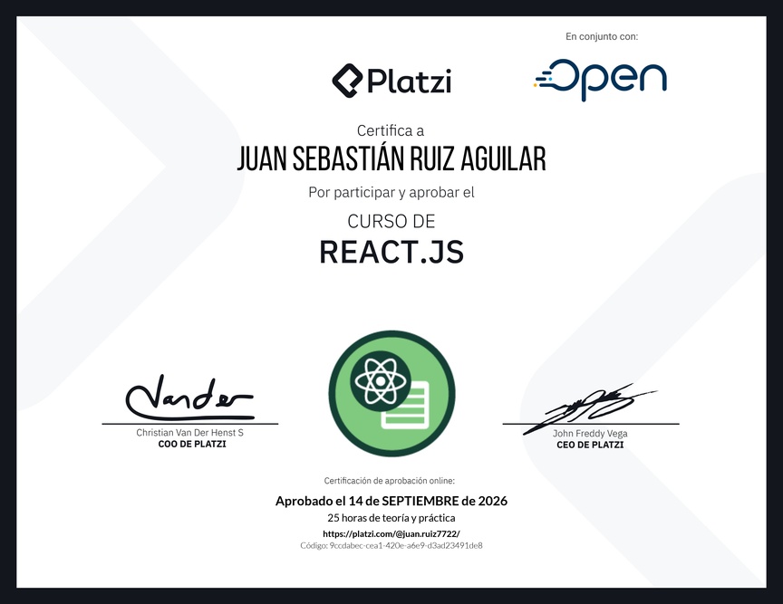 Diploma del Curso de React.js