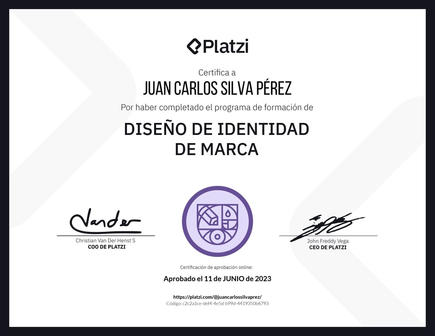 Diploma de la Ruta de Aprendizaje de Diseño de Identidad de Marca