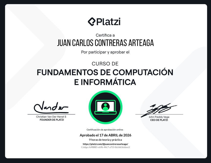 Diploma del Curso de Fundamentos de Computación e Informática
