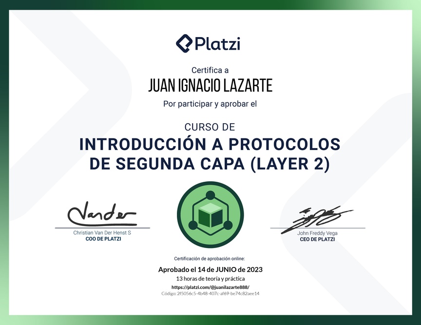 Diploma del Curso de Introducción a Protocolos de Segunda Capa (Layer 2)