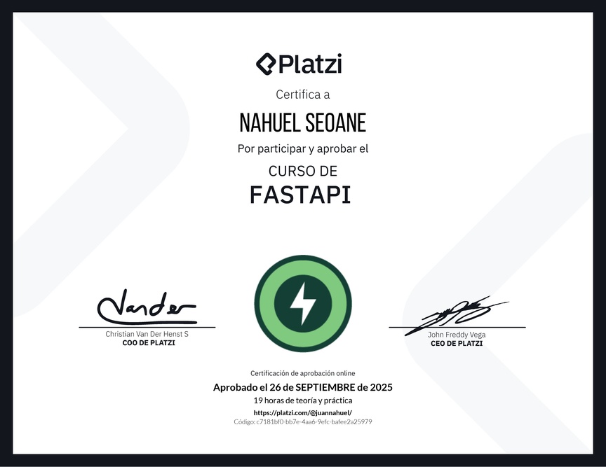 Diploma del Curso de FastAPI