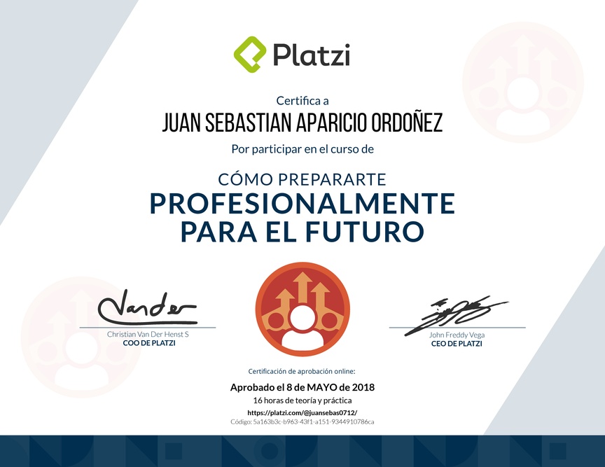 Diploma de Cómo Prepararte Profesionalmente para el Futuro