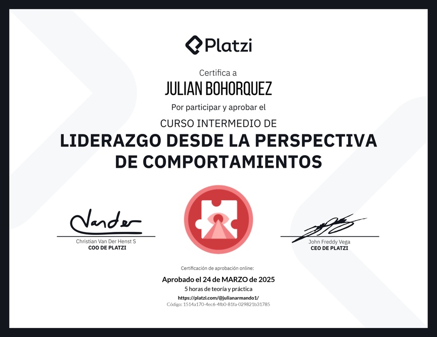 Diploma del Curso Intermedio de Liderazgo: Identifica los Tipos de Liderazgo