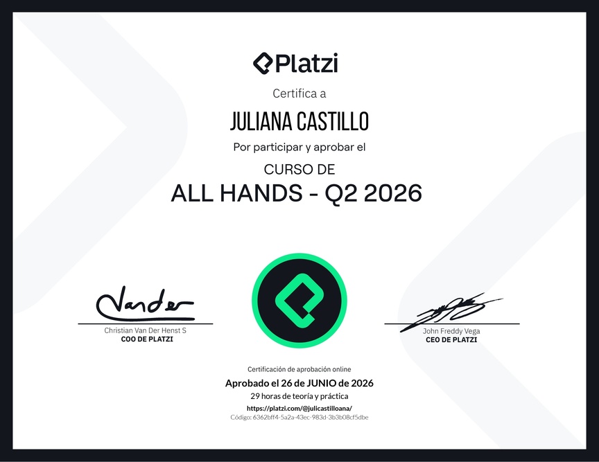 Diploma de All Hands Q2 - 2026