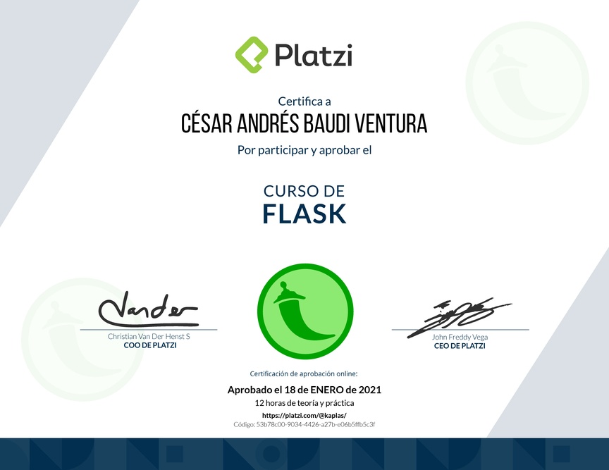 Diploma del Curso de Flask