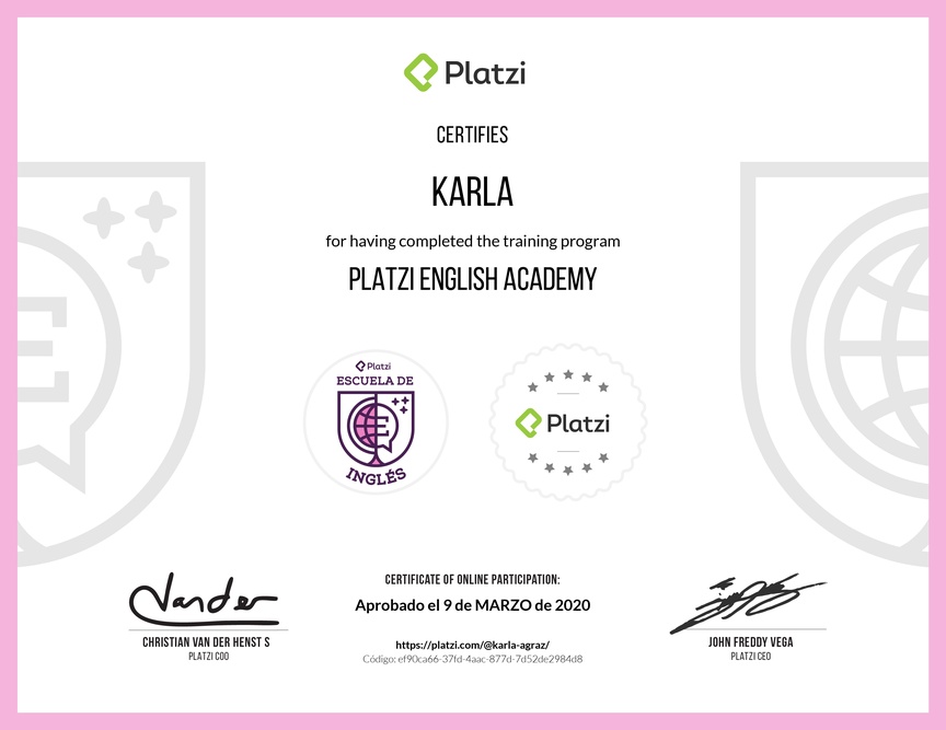 Diploma de la Ruta de Aprendizaje de English Learning