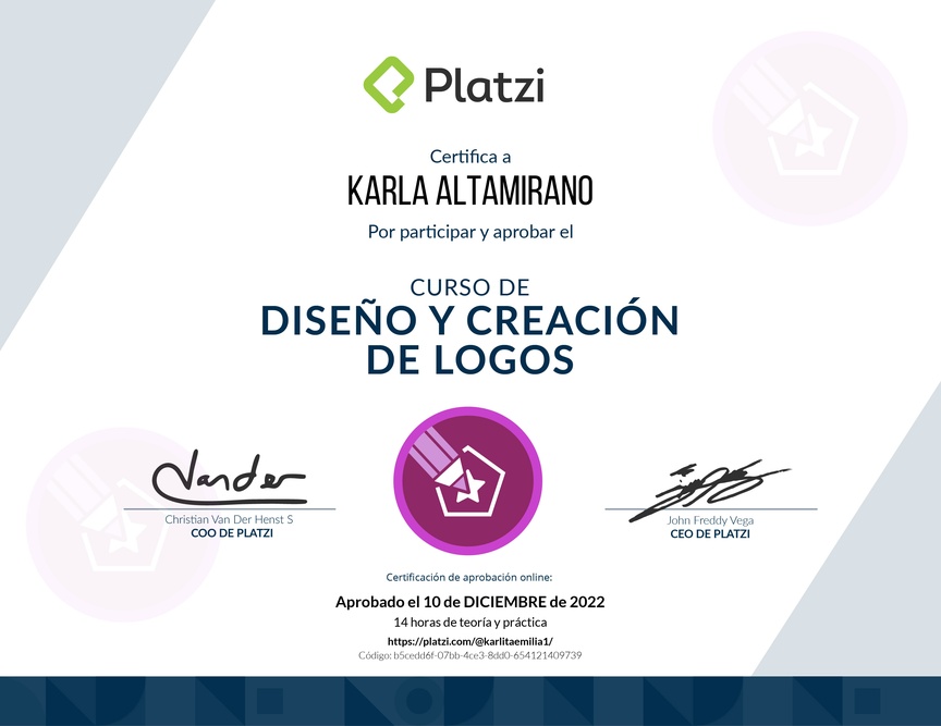 Diploma del Curso de Creación de Logos Profesionales