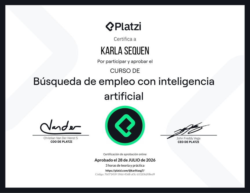 Diploma de Búsqueda de empleo con inteligencia artificial