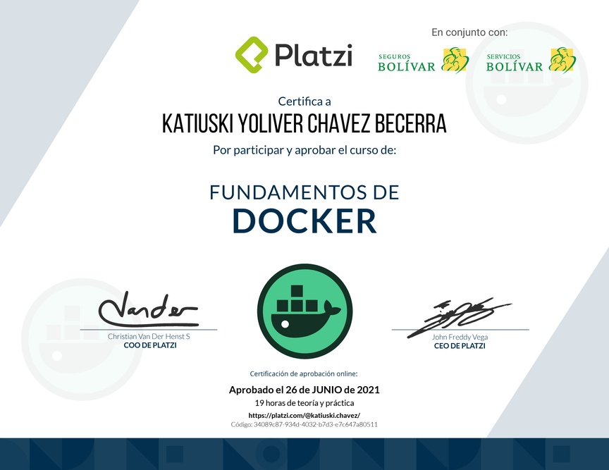 Diploma de Fundamentos de Docker 2018