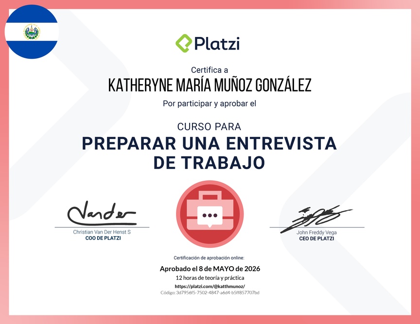 Diploma del Curso para Preparar una Entrevista de Trabajo